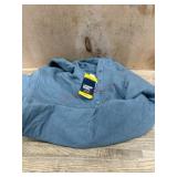 Medium Blue Pullover with Button Neck