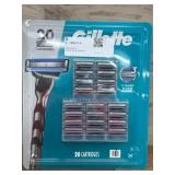 Gillette Razor Blade Cartridges, Pack of 20