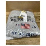 Gray Pullover Hoodie With USA Flag Design