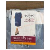 Edited x Hunter McGrady Denim Midi Skirt