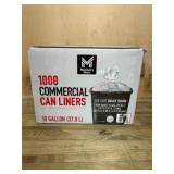 1000 Commercial Can Liners, 10 Gallon