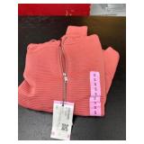 Pink Quarter-Zip Pullover, Size S