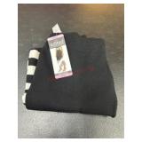 Black Knit Skirt with Striped Pattern