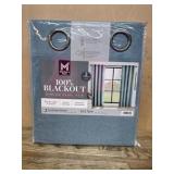Blue Blackout Grommet Curtain Panel Pair