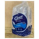 Cinet Crystal Plastic Cups, Pack of 60