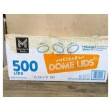 Clear Plastic Dome Lids, 500 Count