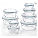 Glass Food Storage Containers, 10-Piece Set