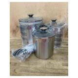 Stainless Steel Canister Set with Lids