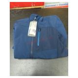 Zip-Up Blue Jacket With Chest Pocket