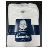 4 Gerber Baby Onesies, 6-9 Months
