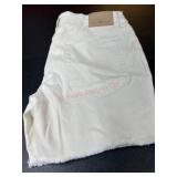 White Denim Shorts, Size 6