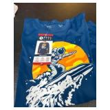 Blue Long-Sleeve Shirt With Astronaut Design