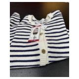 Striped Knit Cardigan with Button Front