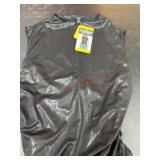 Sleeveless Shiny Black Mesh Top