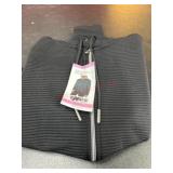 Black Full-Zip Ribbed Jacket, Size Small