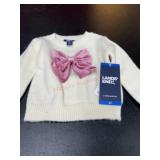 Toddler Sweater with Pink Bow, Size 2T