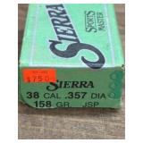 Sierra .38 Cal/.357 DIA JSP Bullets