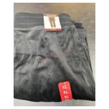 Black Ribbed Lounge Pants, Size XL