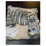 Striped Long-Sleeve Sweater, Size Large