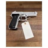 Silver-Tone Airsoft Pistol with Black Grips