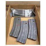 Three Metal Rifle Magazines with Storage Pouch