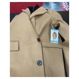 Tan Hooded Coat, Size Large