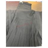 Black XL Knit Dress with Pleated Skirt