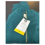 Green Fleece Half-Zip Pullover, Medium