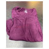 Purple V-Neck Short-Sleeve Shirt