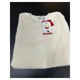 Crewneck Sweater in Waffle Knit Fabric