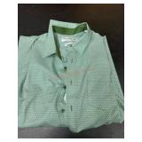 Green Button-Down Collared Shirt