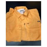 Golden Button-Up Long-Sleeve Shirt