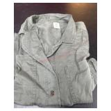 Olive Green Button-Up Jacket, XXL