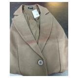 Brown Single-Button Blazer