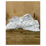White Printed Bedding Set, Unknown Size