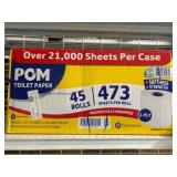 POM 2-Ply Toilet Paper, 45 Rolls