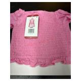 Pink Toddler Top with Ruffled Hem