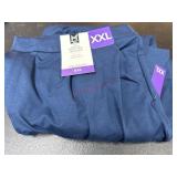 Navy XXL Wide-Leg Trousers