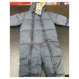 Infant Navy Double-Zip Puffer Snowsuit