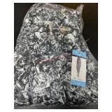 Sleeveless Black and White Floral Dress