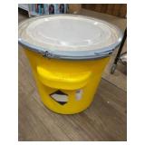 Yellow Plastic Drum with Lid and Locking Ring