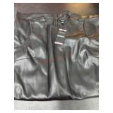 Black Faux Leather Shift Dress by Express