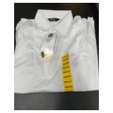 White Long-Sleeve Collared Shirt, Medium