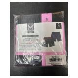 2-Pack High-Rise Black Bike Shorts, Size Small