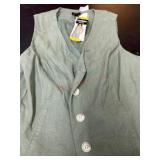 Sleeveless Green Button-Up Vest