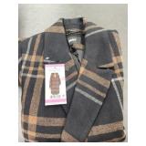 DKNY Small Plaid Fashion Coat