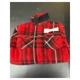 Boys Medium Red Plaid Warm Jacket