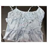 Womens XL Tank Top with Crocheted Lace Details