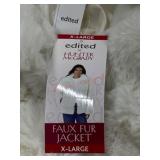 White Faux Fur Jacket - X-Large