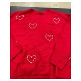 Vince Camuto Red Sweater with Heart Design